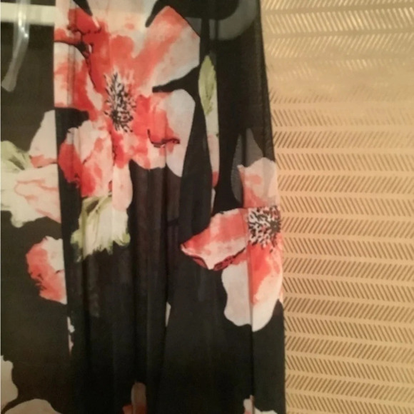 CARDIGAN/ DUSTER~Floral~Mid Length~Large - Picture 3 of 3